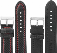 Ремешки &quot;kmv&quot; s-374 (1.6), 24 р-р, чер с крас стр.