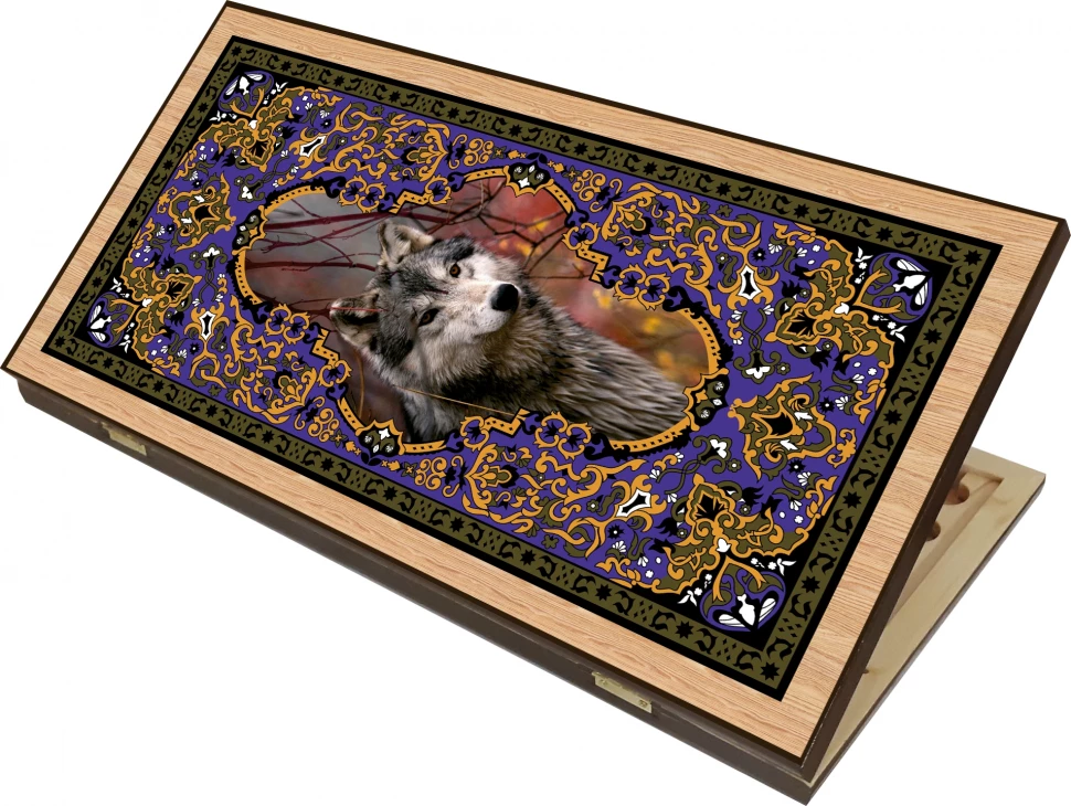 Нарды + Шашки Сирия Волк большие (Россия, дерево, 60 см), Partida