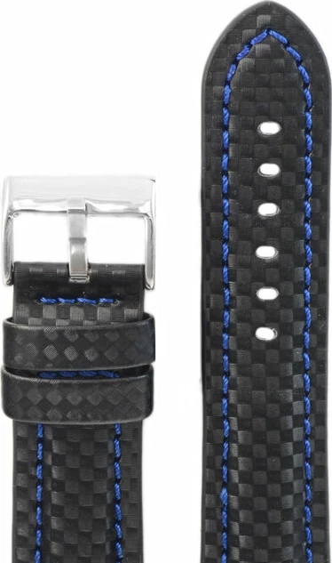 Ремешки "kmv" s-374 (1.5), 24 р-р, чер с син стр.