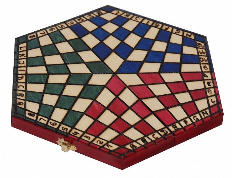 Шахматы "На троих" малые Madon (деревянные, Польша)