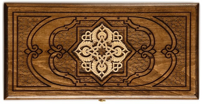 Нарды резные "Золотой узор 3" 40, Mirzoyan