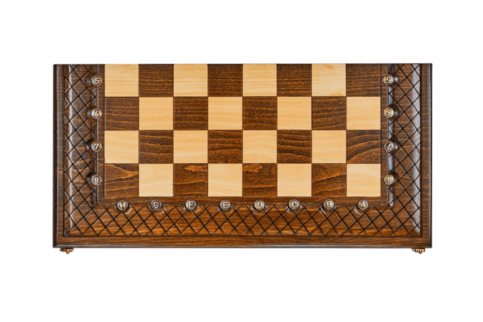 Шахматы + нарды резные "Гамбит 2" 60, Simonyan