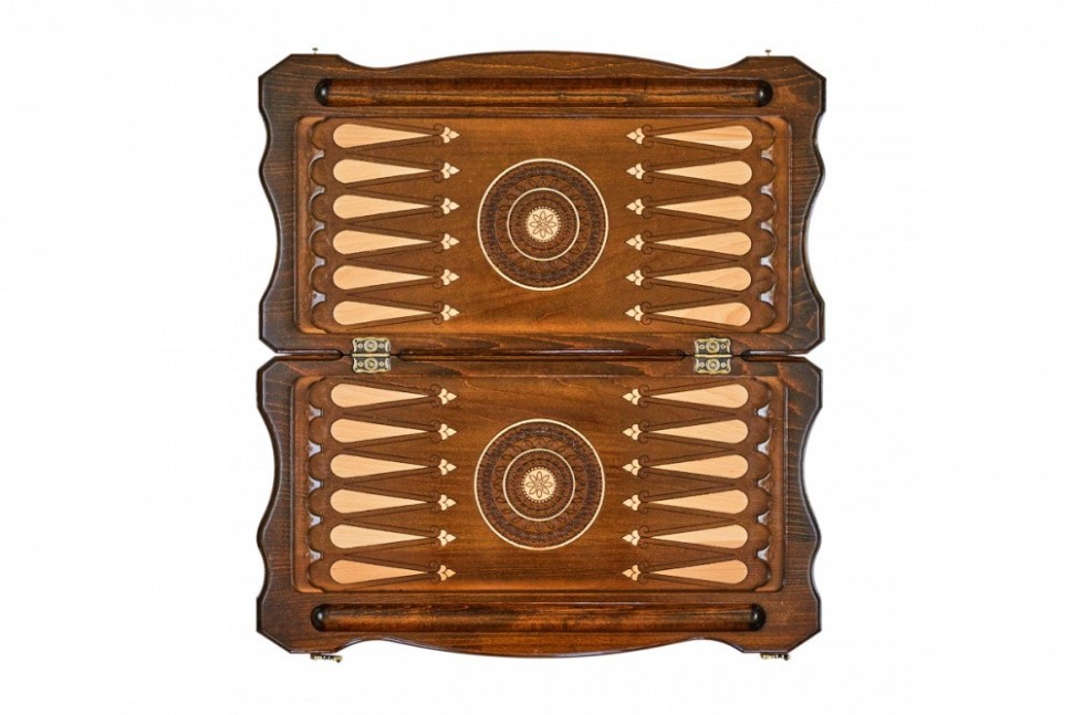 Шахматы + нарды резные "Гамбит 2" 60, Simonyan