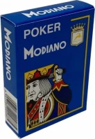 Карты &quot;Modiano Poker&quot; 100% plastic 4 jumbo index blue