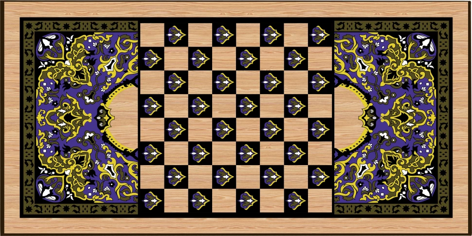 Нарды + Шашки Сирия Сокол малые (Россия, дерево, 40 см), Partida