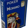 Карты "Modiano Poker" 100% plastic 4 jumbo index blue