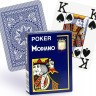 Карты "Modiano Poker" 100% plastic 4 jumbo index blue
