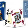 Карты "Modiano Poker" 100% plastic 4 jumbo index blue