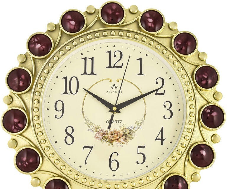 Настенные часы atlantis tld-6998e brown jewelry