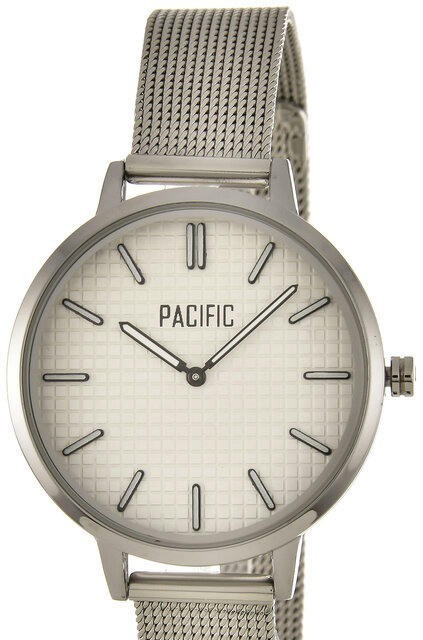 Наручные часы pacific x6198-2 корп-хром циф-бел/чер сетка