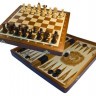 Шахматы + Шашки + Нарды "Кинг 34" Madon (деревянные, Польша)