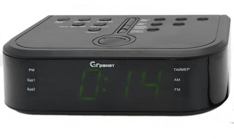Сетевые часы ГРАНАТ c-0946-Зел будильник сетевой