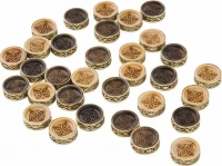 Набор резных фишек для нард с бронзой 205, Haleyan