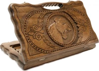 Нарды резные &quot;Тигр&quot; с ручкой 40, Haleyan