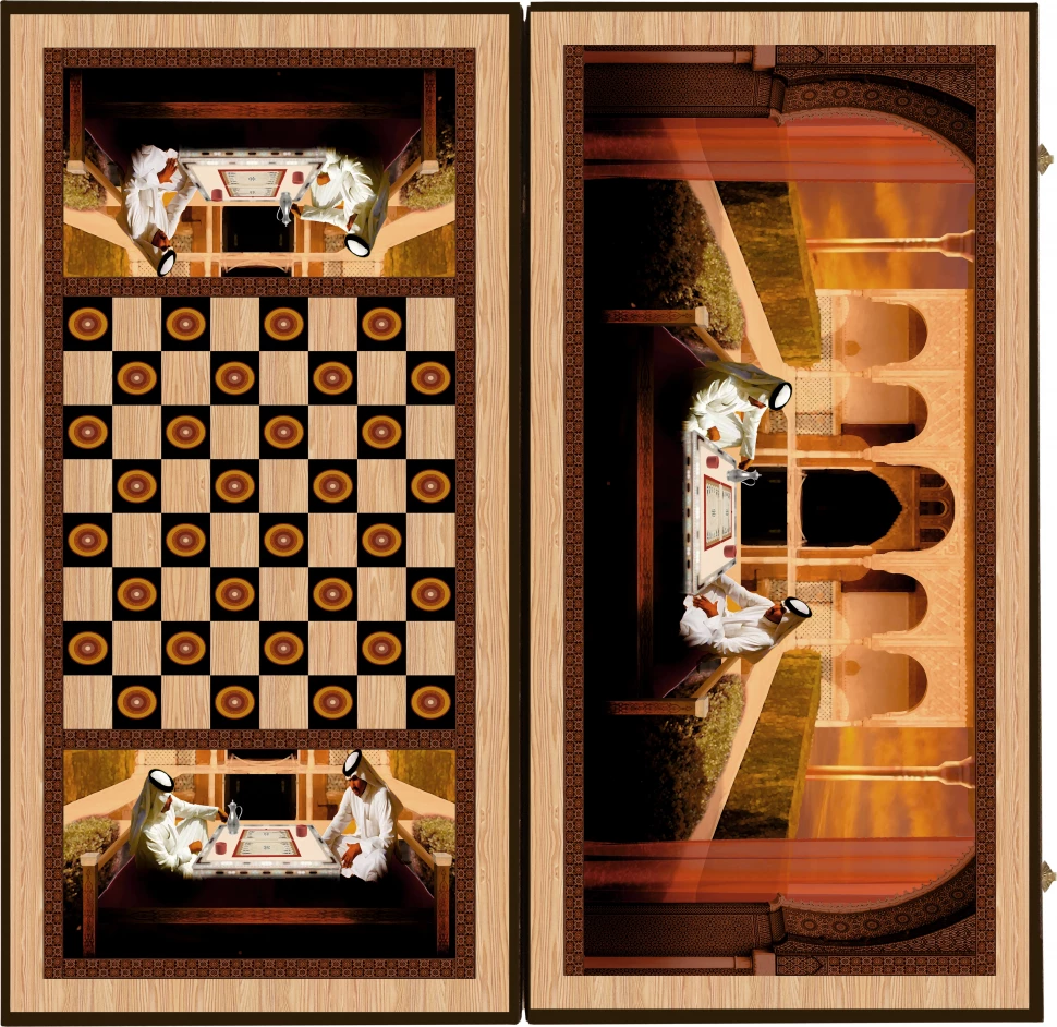 Нарды + Шашки Сирия Шейхи большие (Россия, дерево, 60 см), Partida