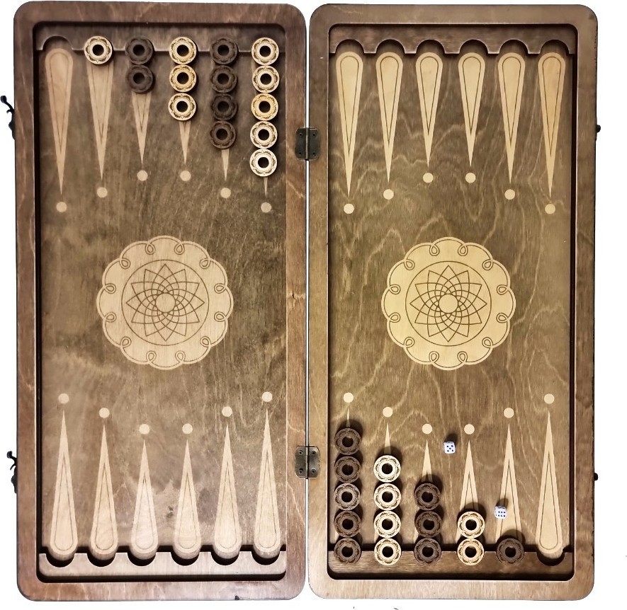 Нарды Марс "Лев 2" большие (деревянные, 58 см, Россия), Partida