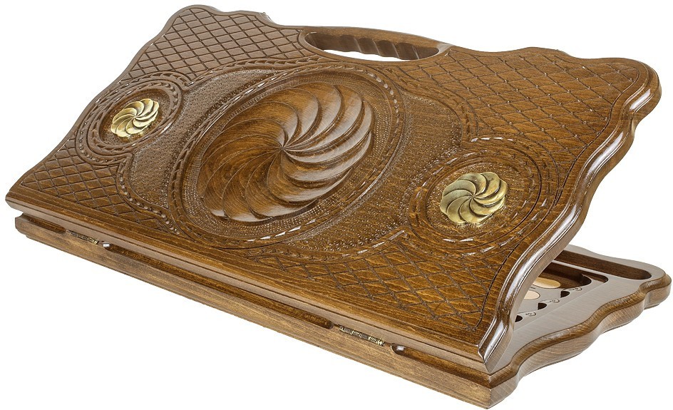 Нарды резные "Бесконечность 5" с ручкой 60, Haleyan