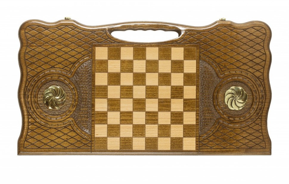 Нарды резные "Бесконечность 5" с ручкой 60, Haleyan