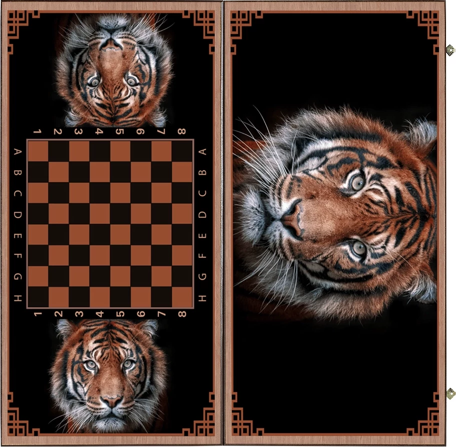 Нарды + Шашки Сирия Тигр большие (Россия, дерево, 60 см), Partida