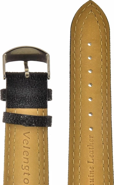 Ремешки velengton 22 черн змея с оранж. строч. сер заст