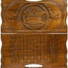 Нарды резные "Корона" с ручкой 50, Haleyan