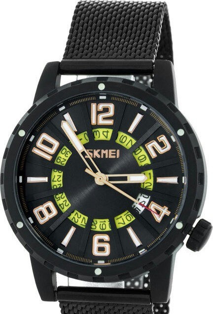 Наручные часы skmei 9202syl yellow-mesh steel belt