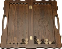 Нарды резные &quot;Корона&quot; с ручкой 50, Haleyan