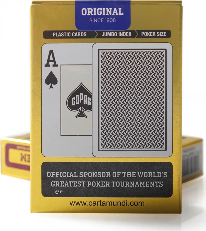 Карты Copag Texas Holdem poker cards 100% plastic (Black)