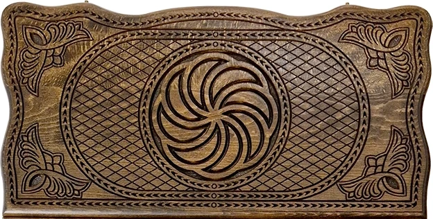 Нарды резные "Тёмный Узор 5" 50, Mirzoyan