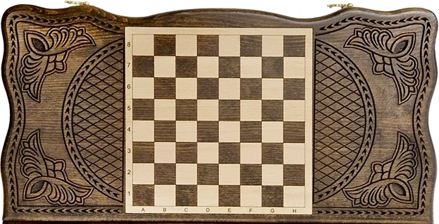 Нарды резные "Тёмный Узор 5" 50, Mirzoyan