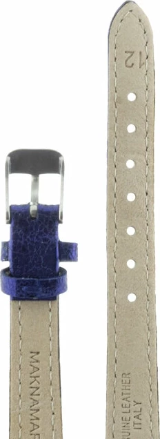 Ремешки maknamara 12 мм синий блес. сереб заст МР-12096