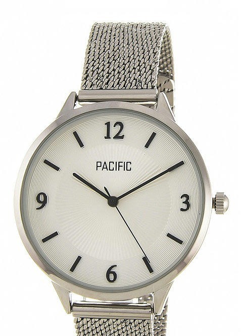 Наручные часы pacific x6174 корп-хром циф-бел/черн браслет