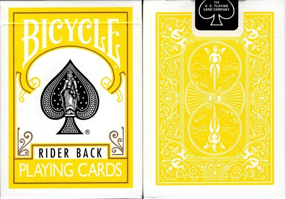 Карты "Bicycle rider back standard poker plaing cards Yellow back"