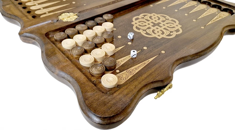 Нарды резные "Тёмный Узор 4" 50, Mirzoyan