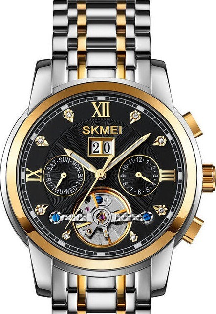 Skmei m029tgdbk gold/silver/black