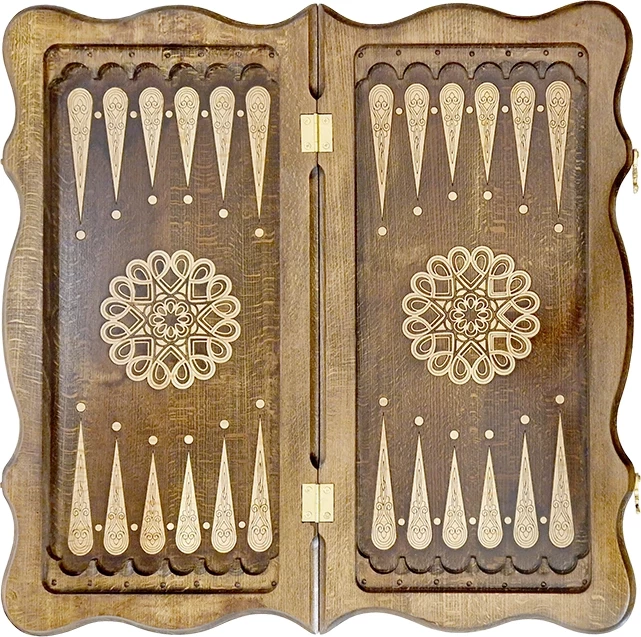 Нарды резные "Тёмный Узор 3" 50, Mirzoyan