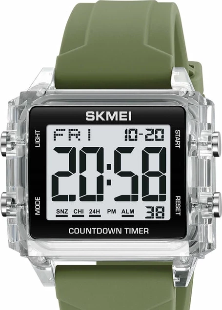 Наручные часы skmei 2320ltgn white transparent /light green