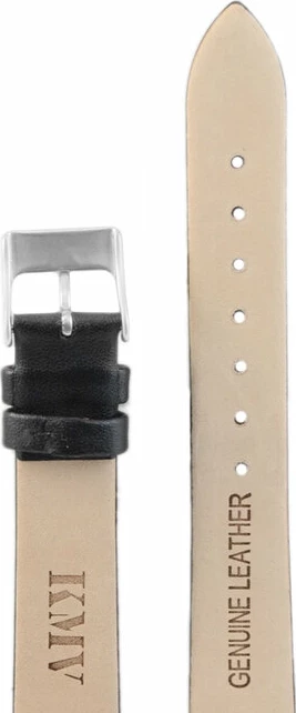 Ремешки "kmv" s-22, 16 р-р, чер, l сереб застежка