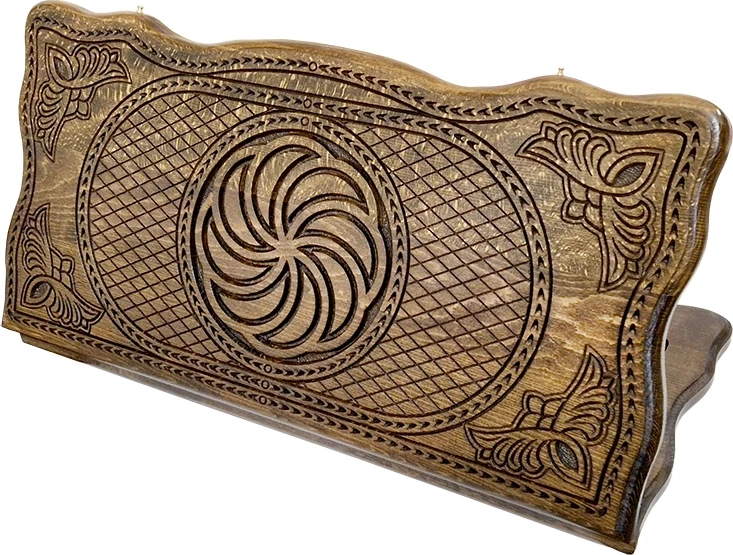 Нарды резные "Тёмный Узор 5" 60, Mirzoyan