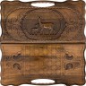 Нарды резные "Олень" с ручкой 50, Haleyan