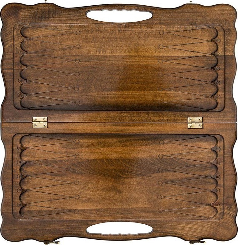 Нарды резные "Олень" с ручкой 50, Haleyan