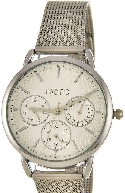 Наручные часы pacific x6180-1 корп-хром циф-бел/сер сетка