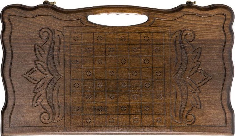 Нарды резные "Орел" с ручкой 50, Haleyan