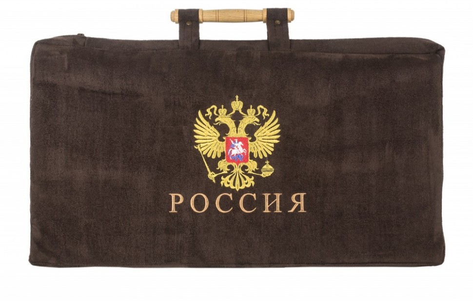 Чехол замшевый "Россия" для больших нард, Haleyan