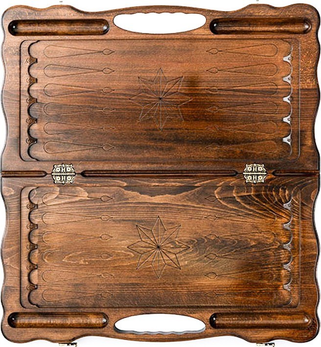 Нарды резные "Летящий Орел" с ручкой 60, Haleyan