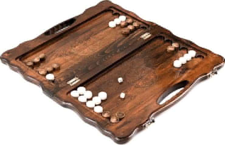 Нарды резные "Тигр" с ручкой 50, Haleyan