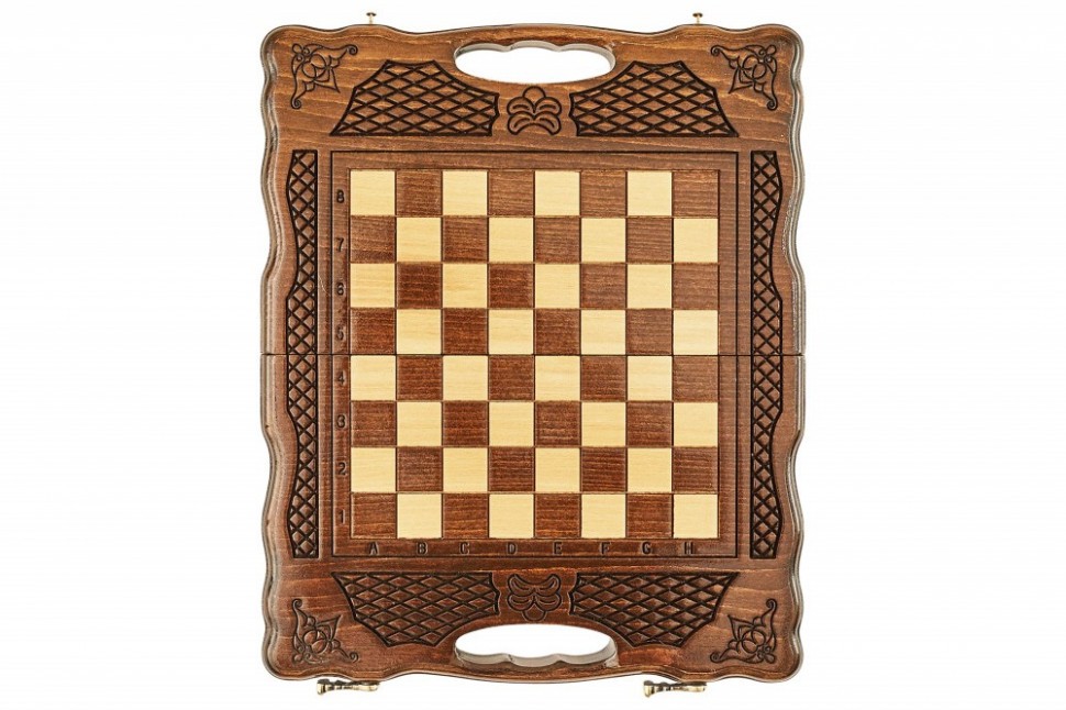 Шахматы + нарды резные 139 с ручкой 30, Haleyan