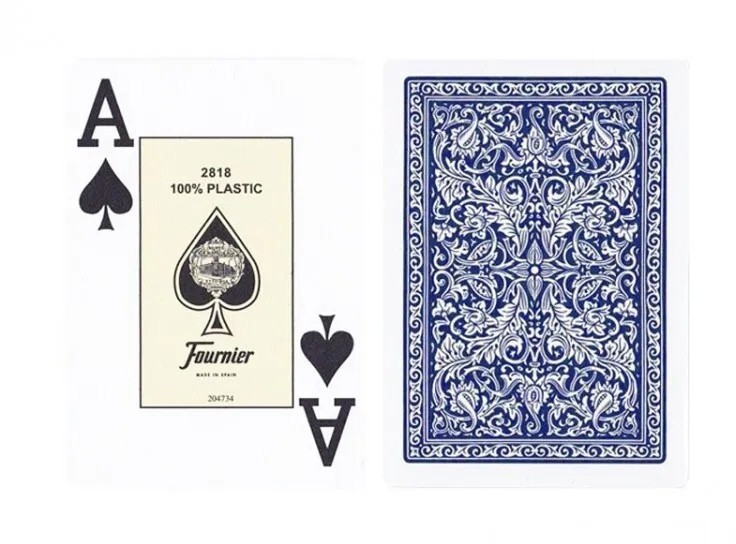 Карты "Fournier 2818 blue" 100% пластик