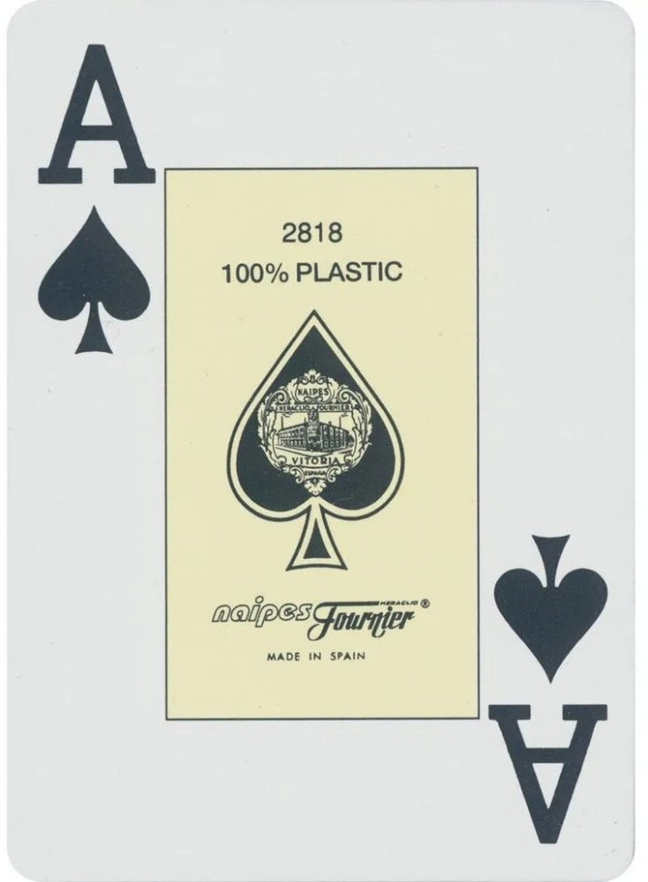 Карты "Fournier 2818 blue" 100% пластик