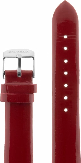 Ремешки maknamara 18 мм алый лак сереб заст МР-18080
